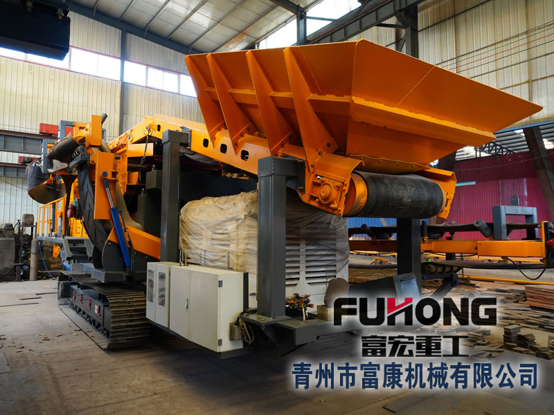 履帶式鵝卵石破碎站 履帶式鵝卵石破碎站